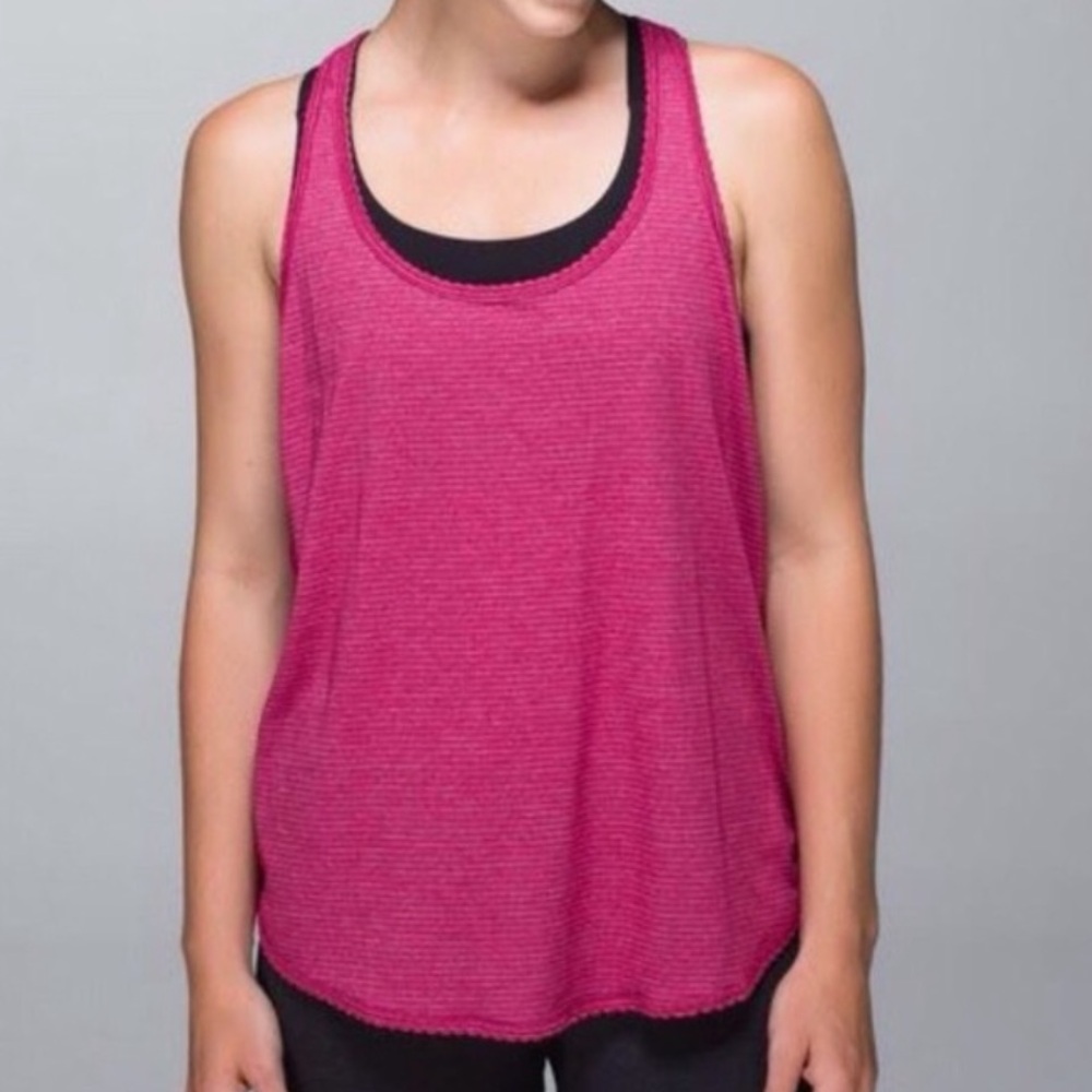Lululemon Athletica - Singlet 105 Heathered Stripe Tank Top